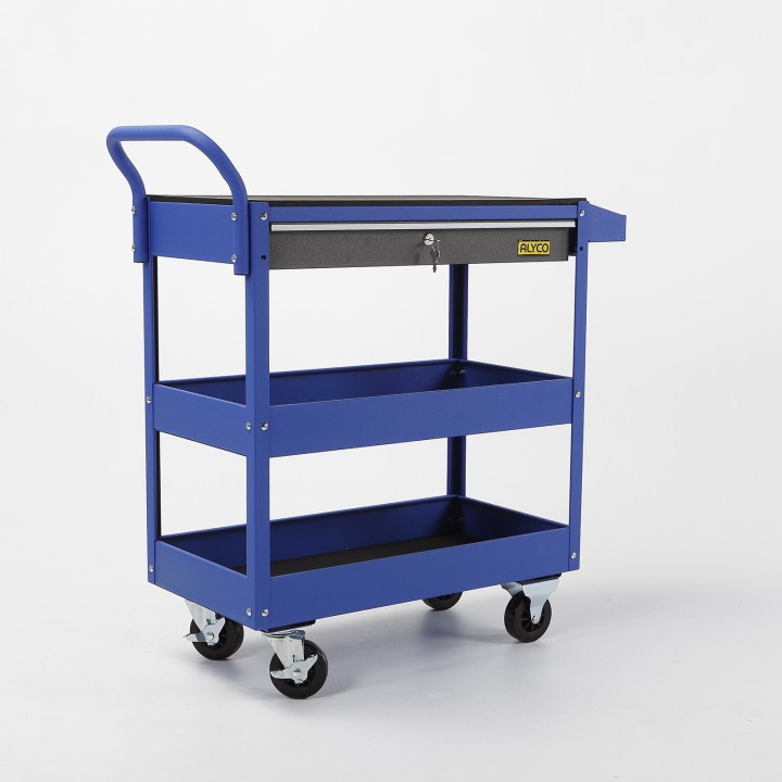 Carro de Taller Ligero de 1 Cajón y 2 Bandejas Alyco