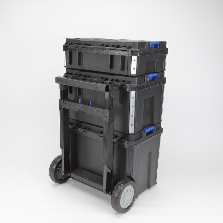 Conjunto Modular StackPro de 3 Cajas de Herramientas Pequeñas (S)