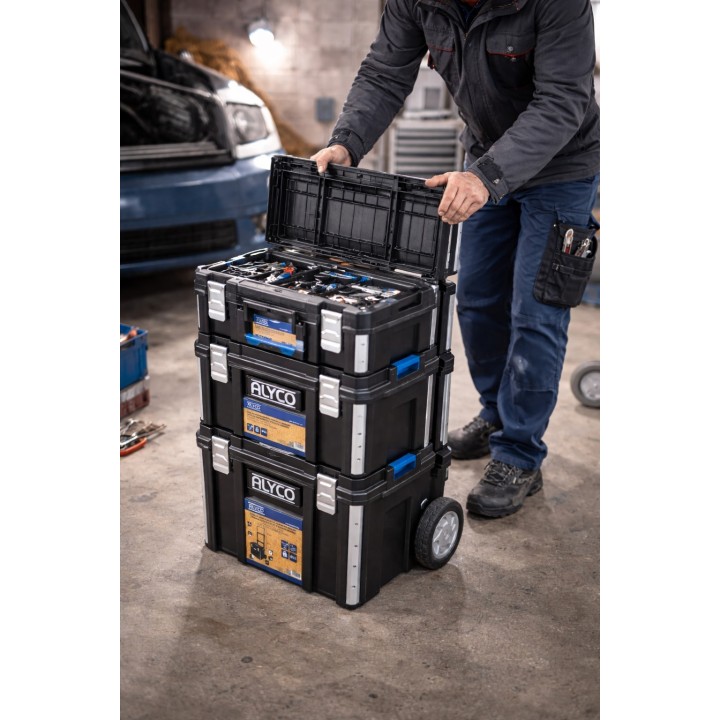 Conjunto Modular StackPro de 3 Cajas de Herramientas Pequeñas (S)
