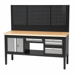 Mesa de Trabajo Modular de 1830 mm con 4 Cajones, Doble Puerta y