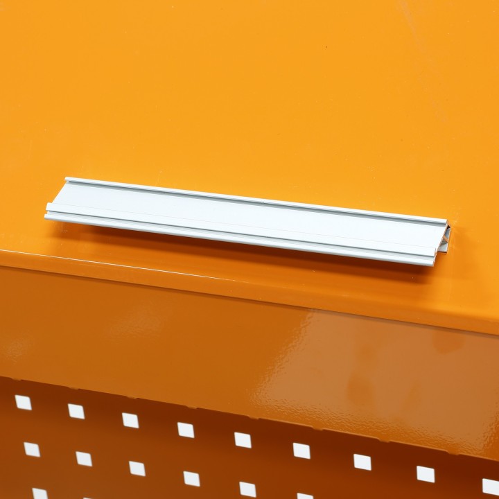Mesa De Trabajo Metálica Con 3 Cajones, Panel Y Almacén Superior