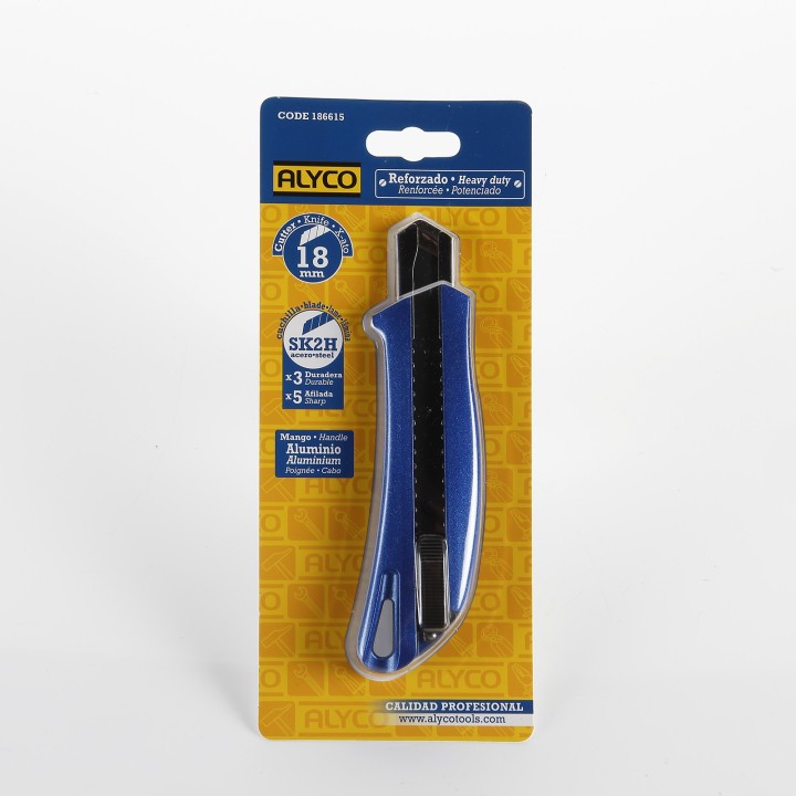 Cutter Cuchilla Sk2H Fragmentable 18 Mm Cuerpo Aluminio ALYCO
