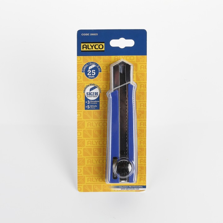Cutter Cuchilla Sk2H Fragmentable 25 Mm Botón Deslizable ALYCO