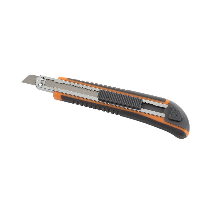 Cutter De Cuchilla Fragmentable De 9 Mm Con Guía Métalica ALYCO ORANGE