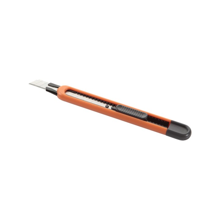 Cutter De Cuchilla Fragmentable De 9 Mm Con Guía Metálica ALYCO ORANGE