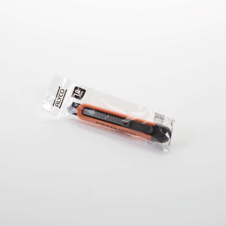 Cutter De Cuchilla Fragmentable De 18 Mm Con Guía Metálica ALYCO
