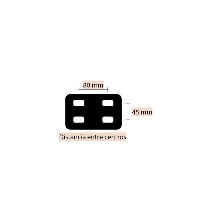 Rueda fija reforzada de 5"x2" con eje y pletina para carros Alyco.