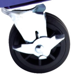 Rueda Móvil 4"x1,5" (10x3,8cm) Con Eje Y Pletina Para Carros ALYCO