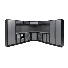 Conjunto De Taller Modular Con Esquinero De 7 Módulos Con Base De