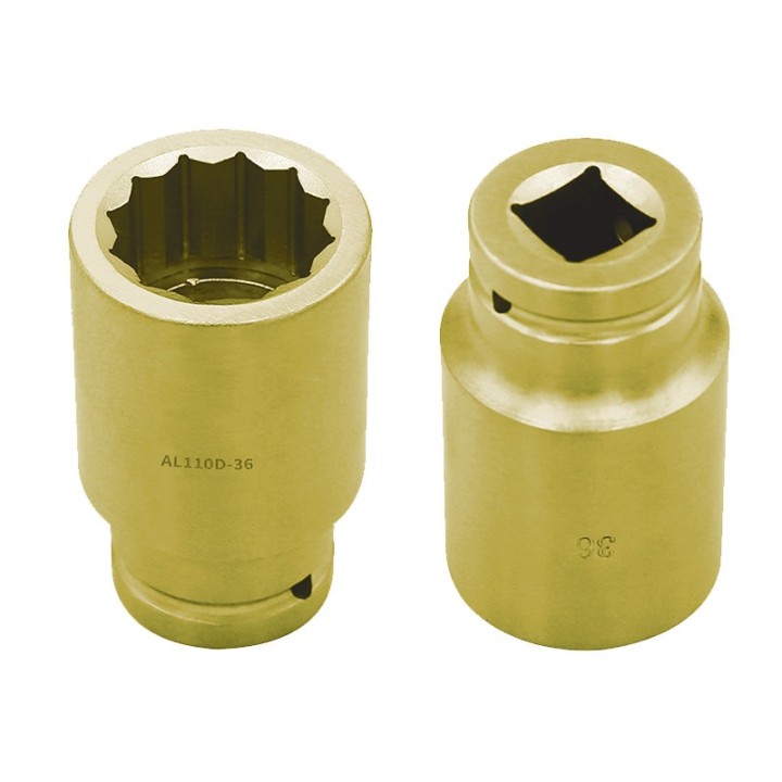 Llave De Vaso De Impacto De 3/4", Serie Larga Antichispa Cu-Be ALYCO