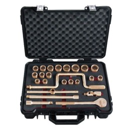 Juego De 24 Piezas Llaves De Vaso De 1/2" Antichispa Cu-Be ALYCO
