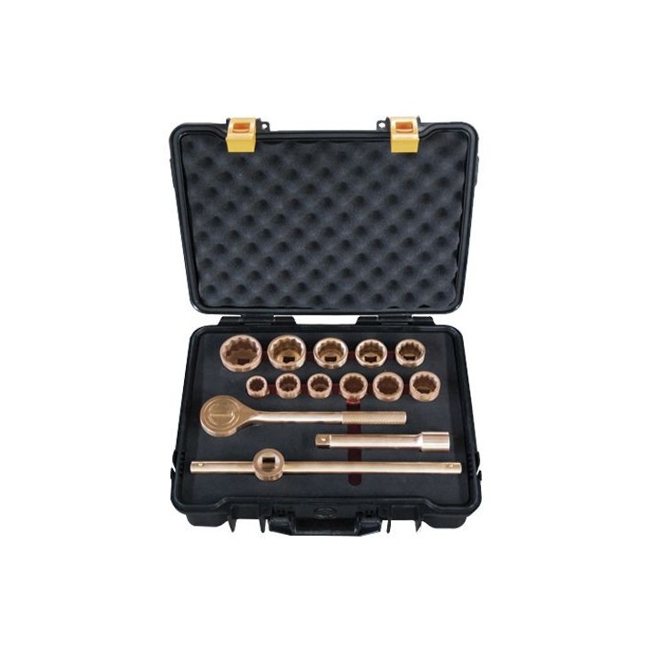 Juego De 14 Piezas Llaves De Vaso De 3/4" Antichispa Cu-Be ALYCO