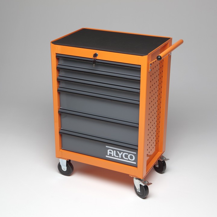 Carro de 6 Cajones con 235 Herramientas Alyco Orange