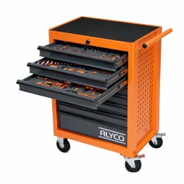Carro de 8 Cajones con 235 Herramientas Alyco Orange