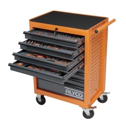 Carro de 8 Cajones con 164 Herramientas Alyco Orange