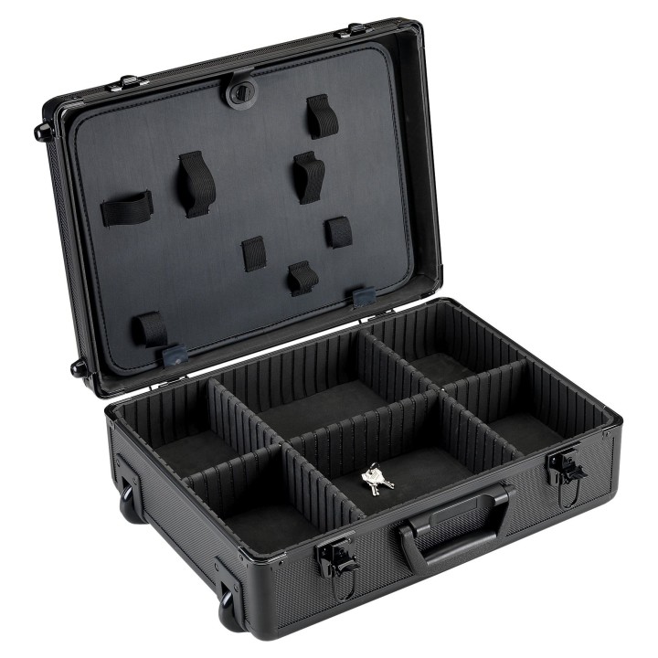 Maleta Trolley De Aluminio De 1 Bandeja Y Bolsa De Nylon ALYCO