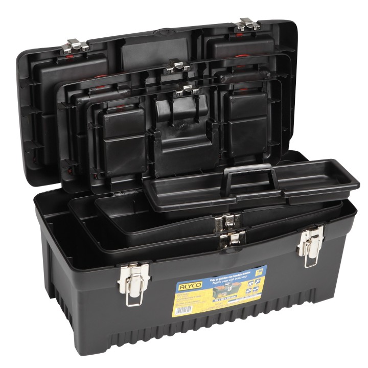 Conjunto De 3 Cajas De Plástico Con Bandeja Interior ALYCO