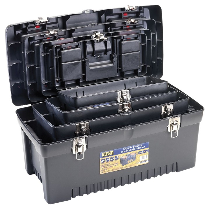 Conjunto De 4 Cajas De Plástico Con Bandeja Interior ALYCO