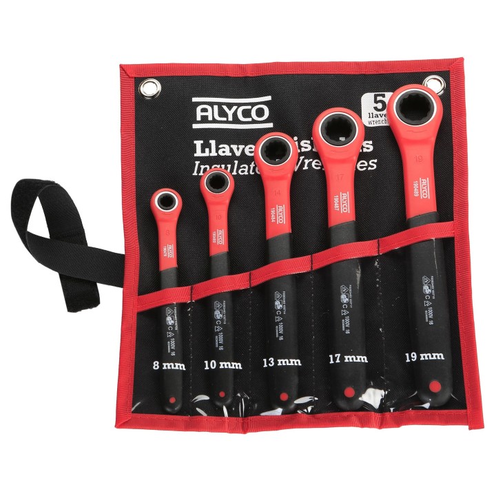Juego De Llaves De Carraca Aisladas VDE, Bolsa De Nylon ALYCO