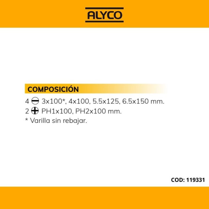Juego De 6 Destornilladores Aislados Para Electricista Con Mango