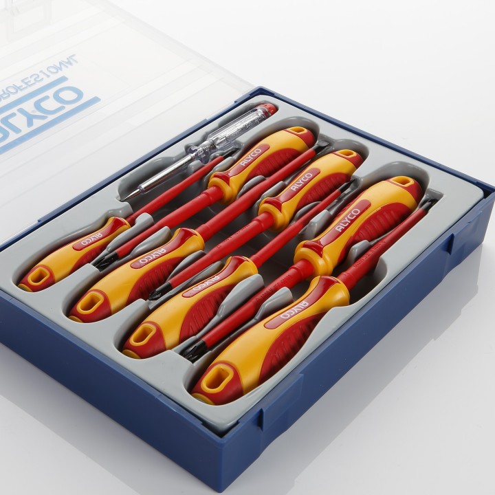 Juego De Destornilladores Aislados 8 Pzs, Caja De Plástico ALYCO