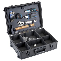 Maleta Trolley de Aluminio de 1 Panel con Herramientas y Bolsa de