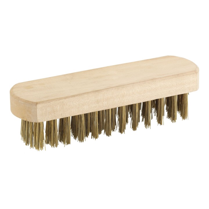 Cepillo Metálico Manual Con Alambre recto Y Mango De Madera ALYCO