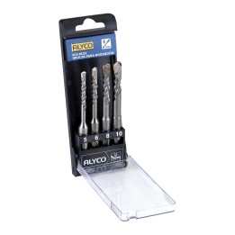 Juego de 4 brocas para hormigón con sistema de amarre SDS-Plus Alyco