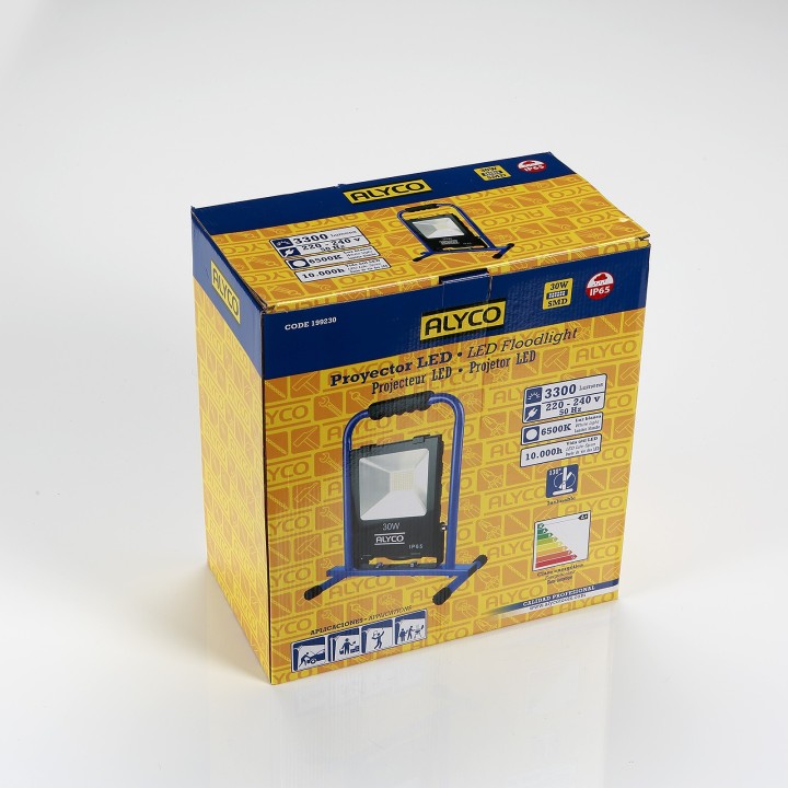 Proyector Inclinable Extrafino Soporte Metálico 30W Smd Ip65 ALYCO