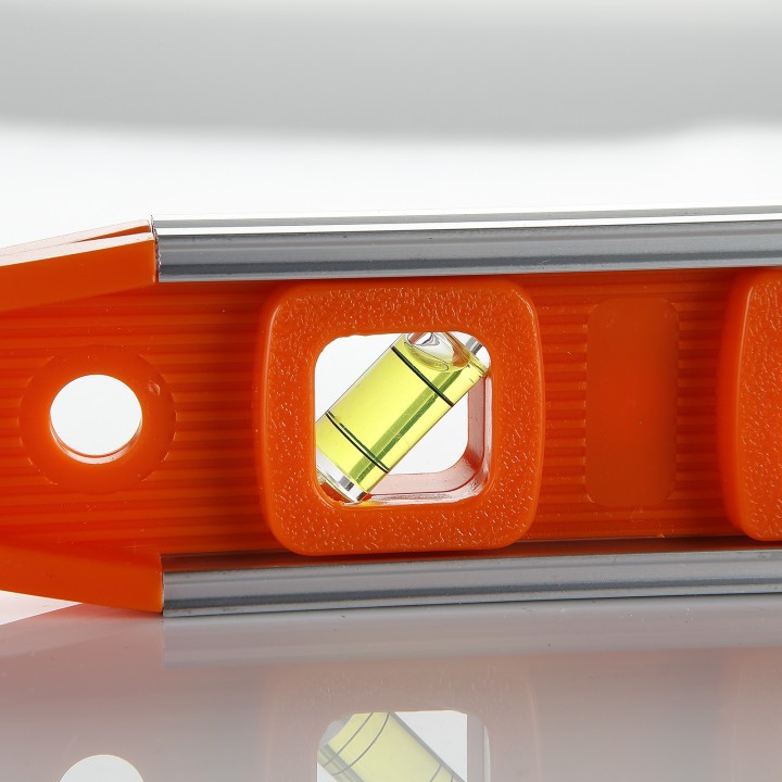 Nivel Torpedo Tubular Magnético 3 Fiolas Cuerpo Plástico ALYCO ORANGE