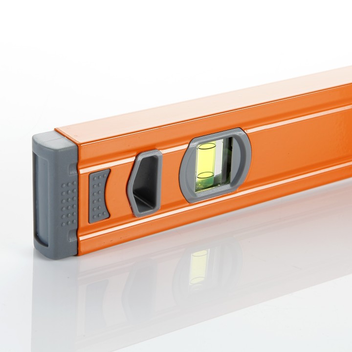 Nivel Tubular 3 Fiolas De Perfil Rectangular De Aluminio ALYCO ORANGE
