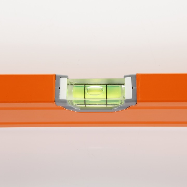 Nivel Tubular 3 Fiolas De Perfil Rectangular De Aluminio ALYCO ORANGE