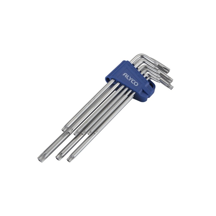 Juego De Llaves Torx Inviolable Extralarga, Soporte De Plástico ALYCO