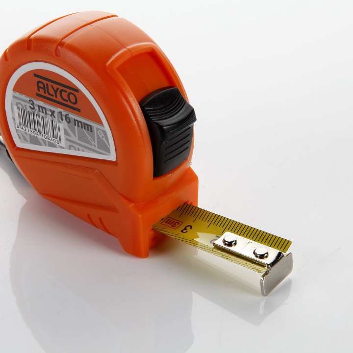 Flexómetro Métalico Cuerpo Bimaterial ALYCO ORANGE