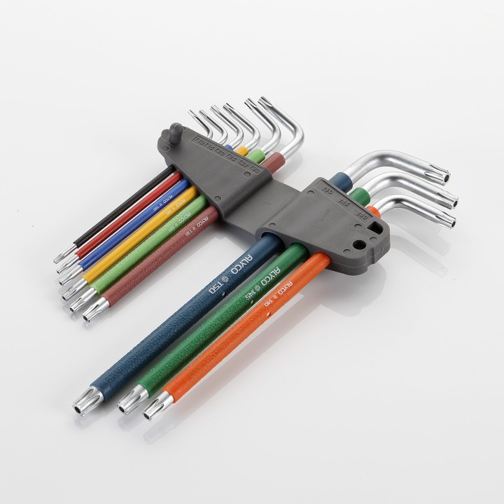 Juego De Llaves Torx Inviolables Serie Extralarga, Soporte De Goma