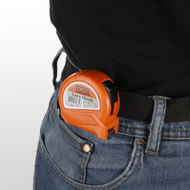 Flexómetro Métalico Cuerpo Bimaterial ALYCO ORANGE
