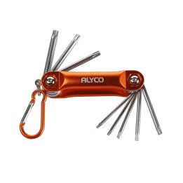Juego De Llaves Torx Inviolable, En Soporte Montura Metálica ALYCO