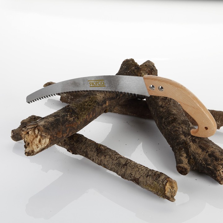 Serrucho De Poda Curvo Con Mango De Madera De 480 mm ALYCO