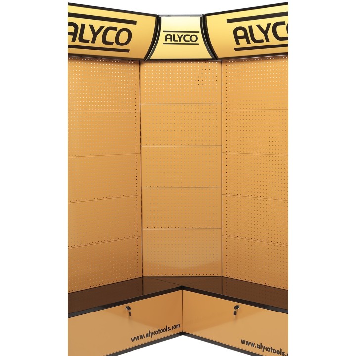 Expositor Esquinero Para Punto De Venta De 450 x 636 x 2200 mm ALYCO