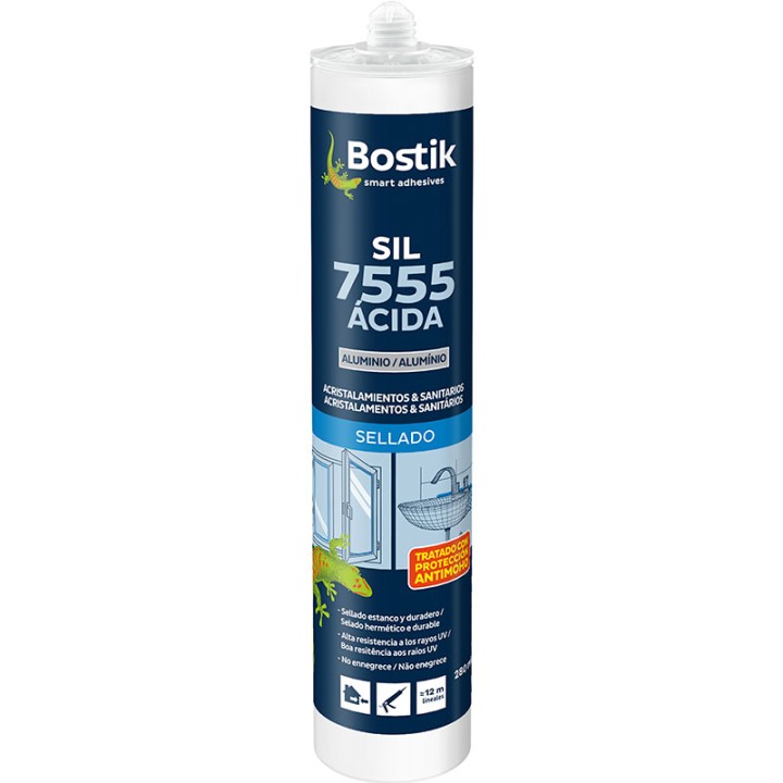 Silicona Ácida SIL 7555 Bostik | MundoTaller