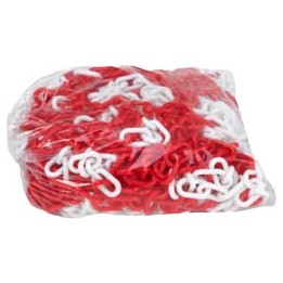 Cadena de Plástico Roja Blanca 6mm | MundoTaller