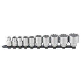 Juego de llaves de vaso con regleta de clips