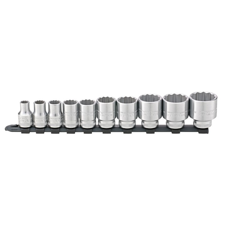 Juego de llaves de vaso con regleta de clips