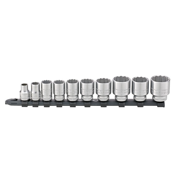 Juego de llaves de vaso con regleta de clips
