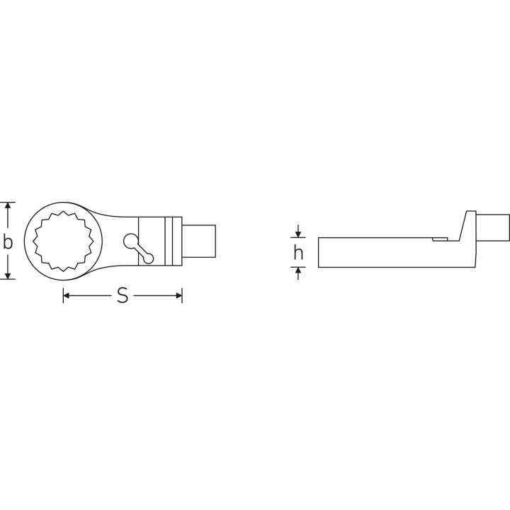 Útiles insertables de anillo con carraca