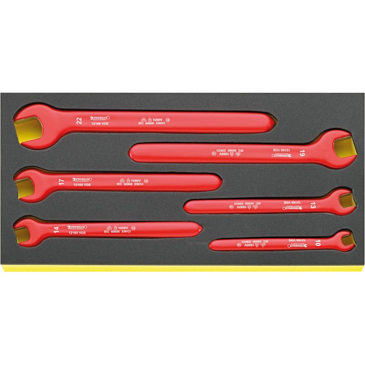 Juego de llaves fijas de una boca VDE