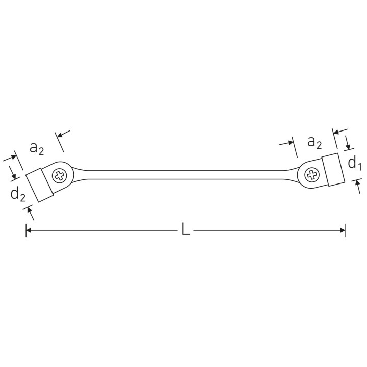 Llave doble articulada