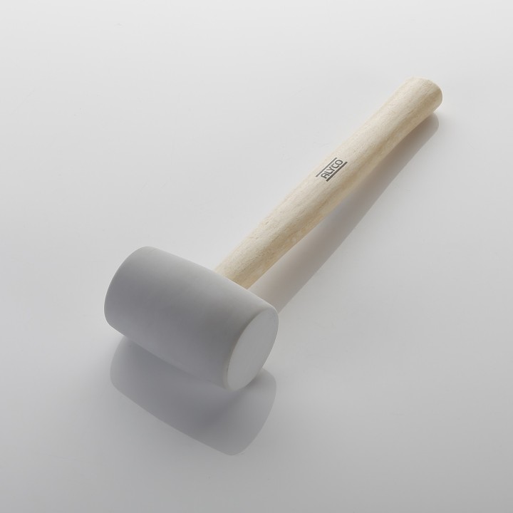 Maza De Goma Blanca Con Mango De Madera ALYCO