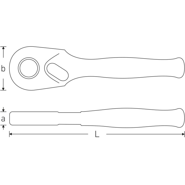 Mini carraca para puntas de dentado fino
