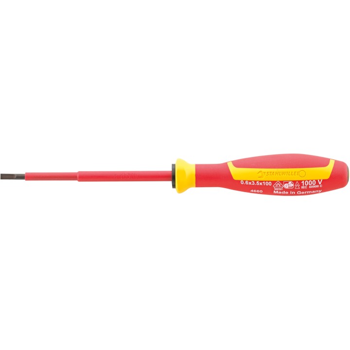 Destornilladores planos para electricistas VDE DRALL+